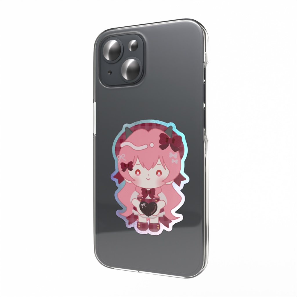 まめぬい（バレンタイン/赤）オーロラステッカー