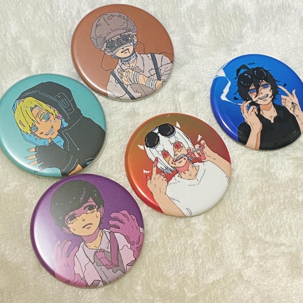 丸缶バッジ (マット