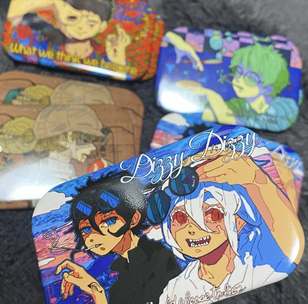 スクエア缶バッジ(横長