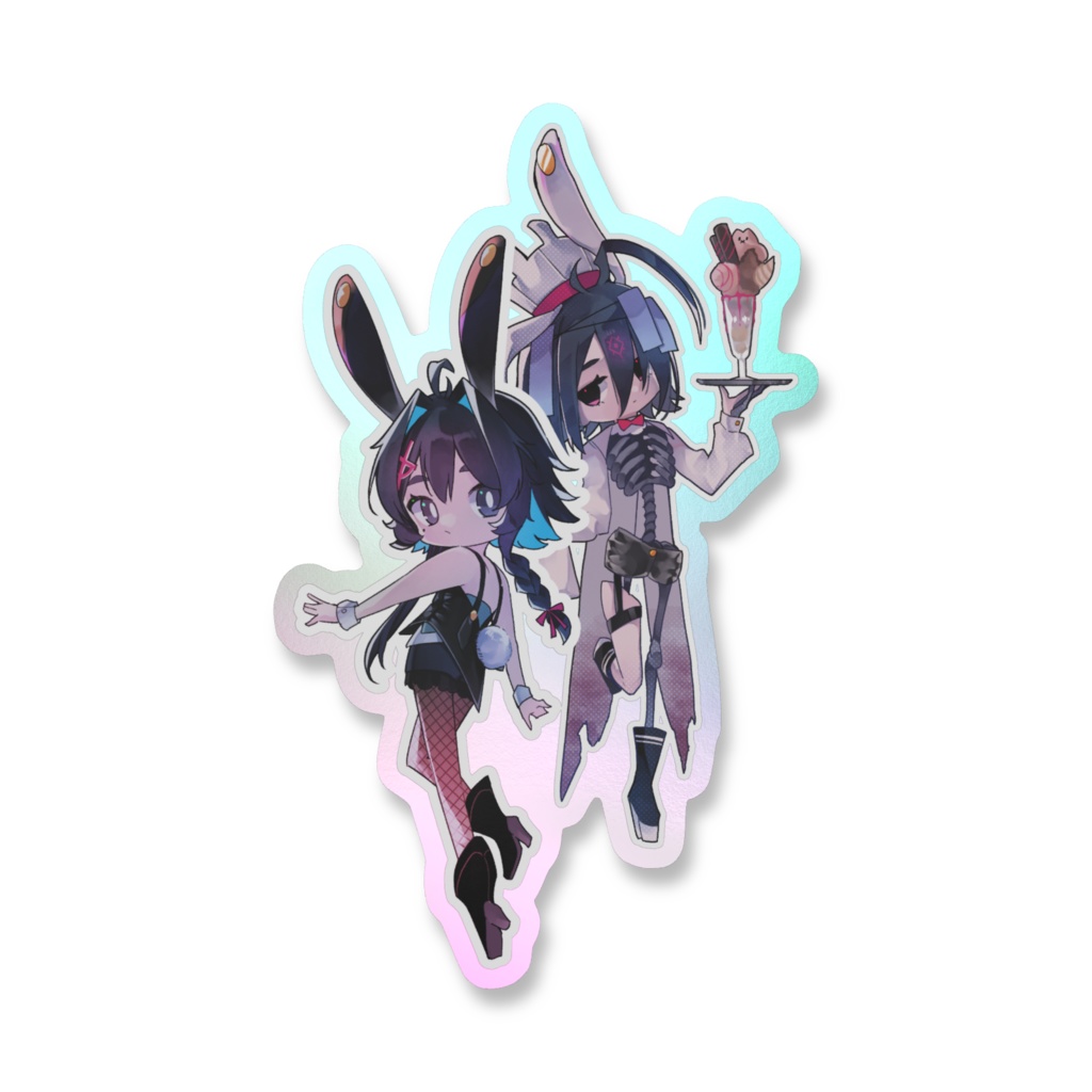ニケとトドメ ミニバニーステッカー