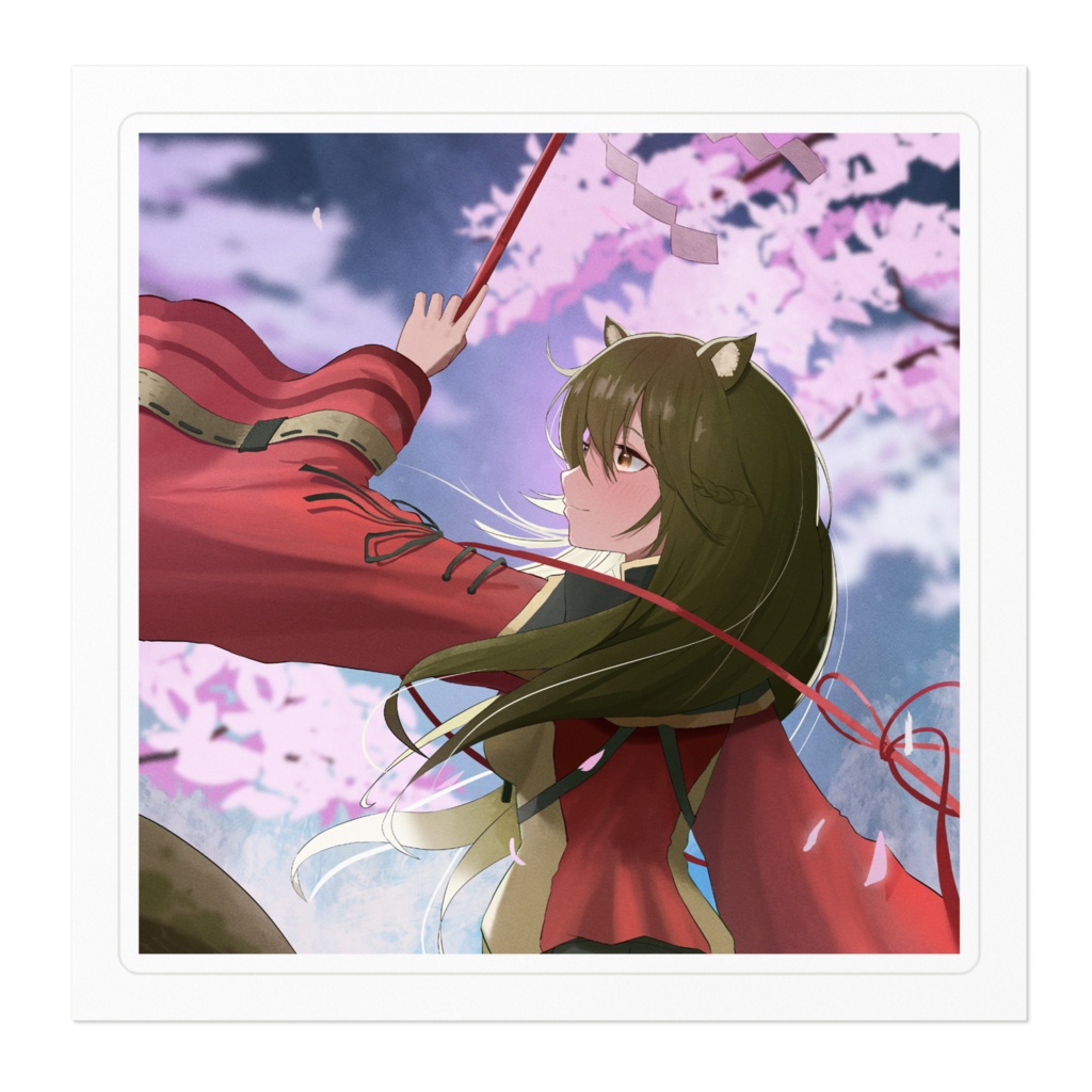 山葵猫ステッカー#1