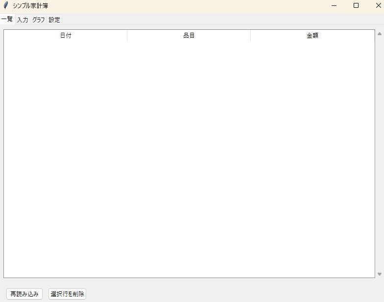 シンプル家計簿