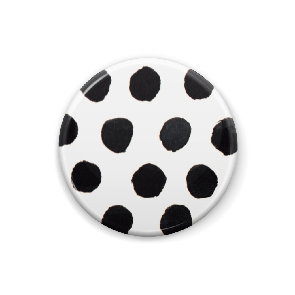 黒いみずたま缶バッジ