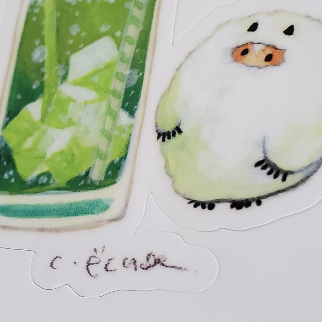 ゆめいっぱいクリームソーダカジティステッカー