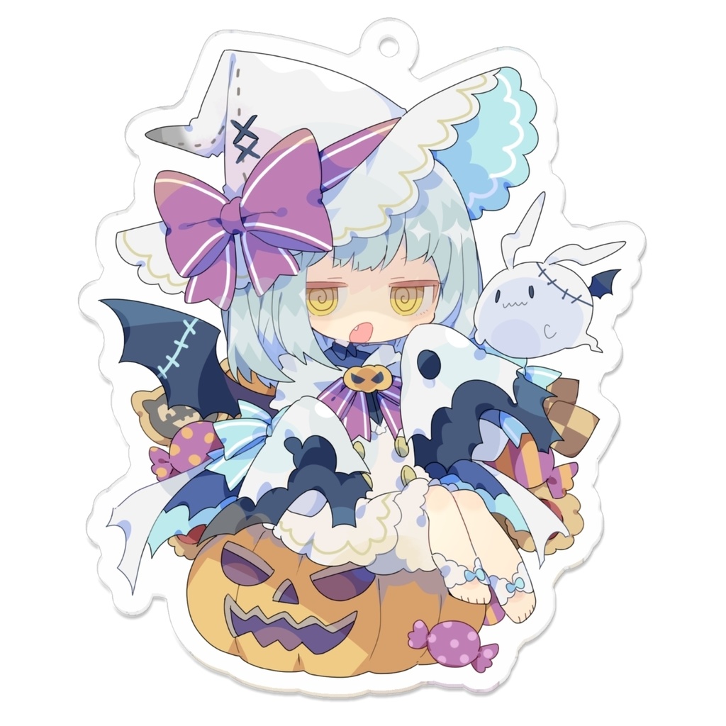 ぴおんハロウィンの魔女衣装アクリルキーホルダー
