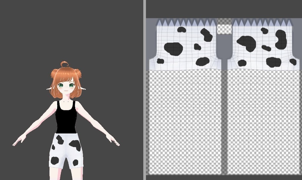 VRoid - Cow Shorts Texture File