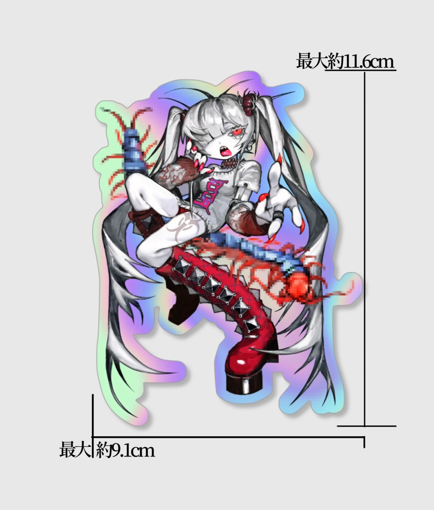 ムカデちゃんダイカットステッカー