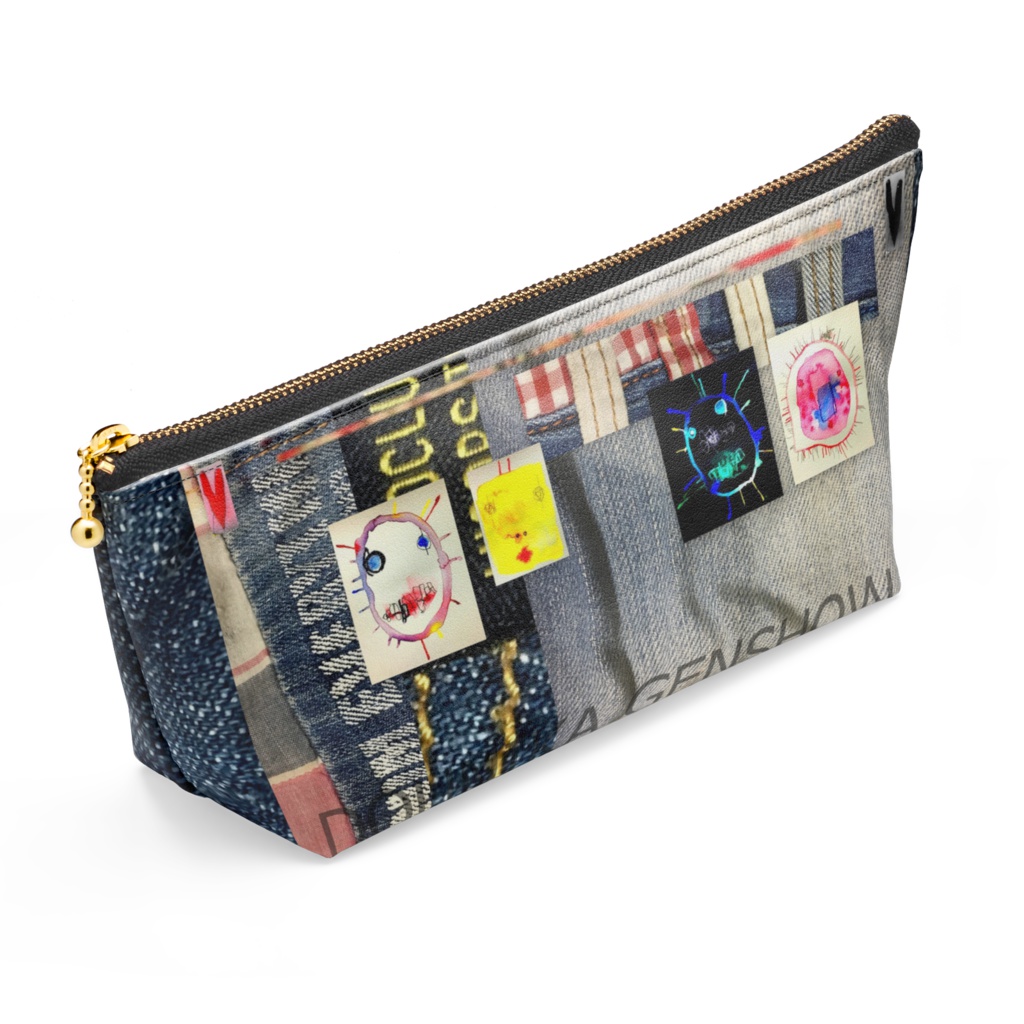 ジーンズ柄Okageポーチ