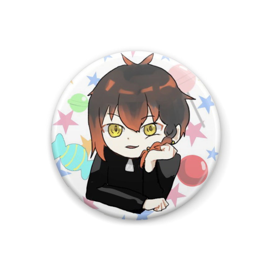 レントさん缶バッチ