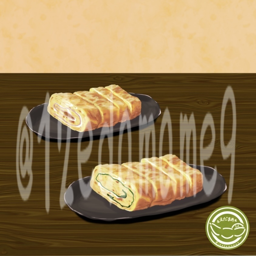 【Vtuber配信向け/動画&配信素材】玉子焼きセット③（しそ/ハム）