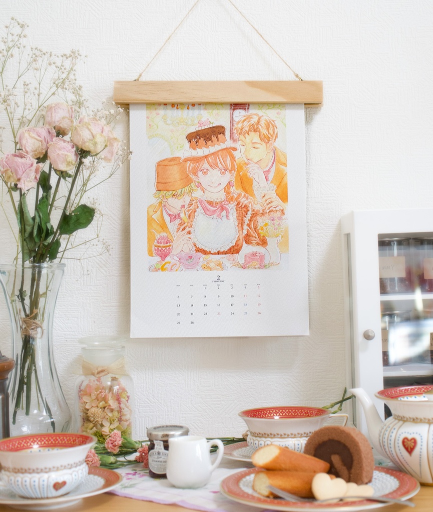 植物人間カレンダー2023 壁掛け(ウォールバー付き)