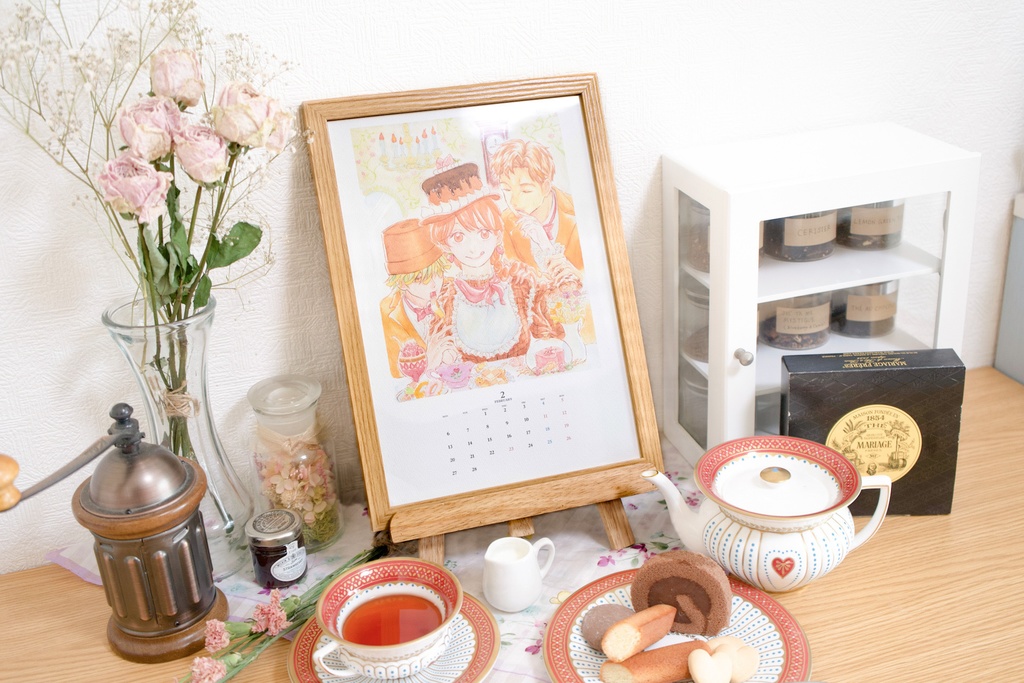 植物人間カレンダー2023 壁掛け(額縁+イーゼル付き)