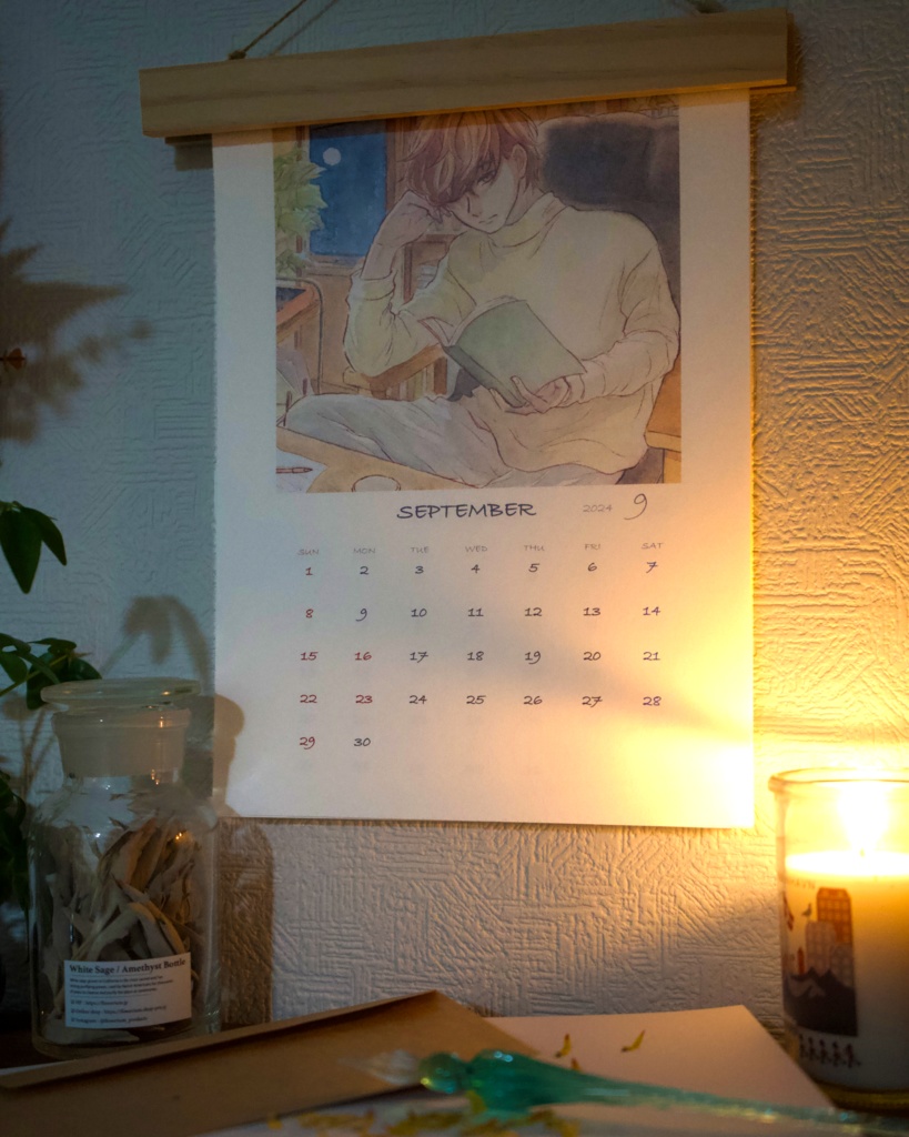 植物人間カレンダー2024 壁掛けタイプ