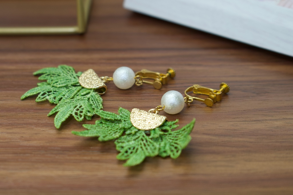 植物人間×Maison En コラボ耳飾り『セージ』