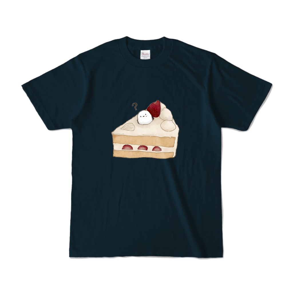 こんなところにシマエナガ　Tシャツ　ネイビー