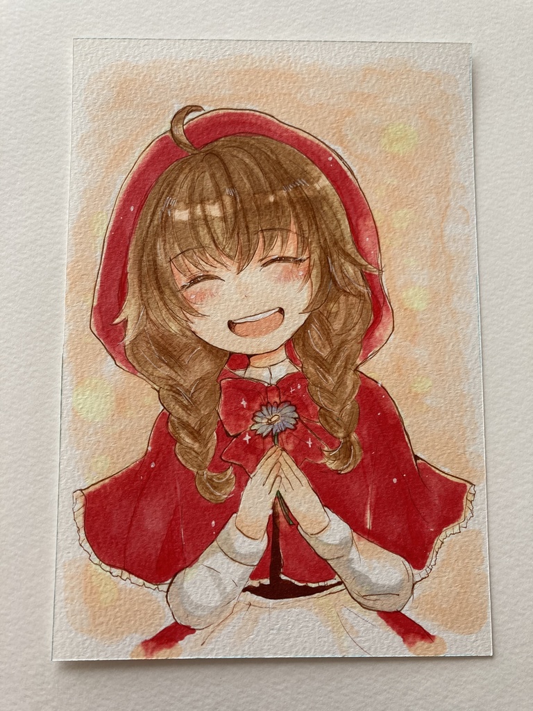 手描きイラスト原画 赤ずきんちゃん