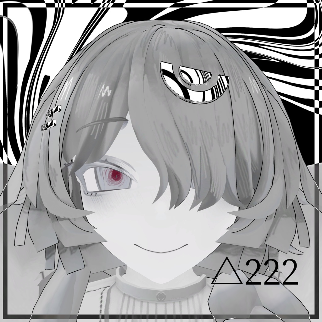 【2アバター対応】ジト目ヘアピン