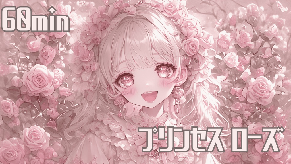 【フリーBGM/60min】プリンセスローズ【作業用/配信用/勉強用/明るい/かわいい】