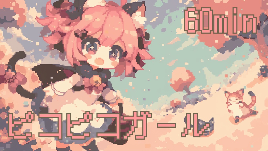 【フリーBGM/1時間耐久】ピコピコガール【作業用/配信用/勉強用/明るい/かわいい/chill】