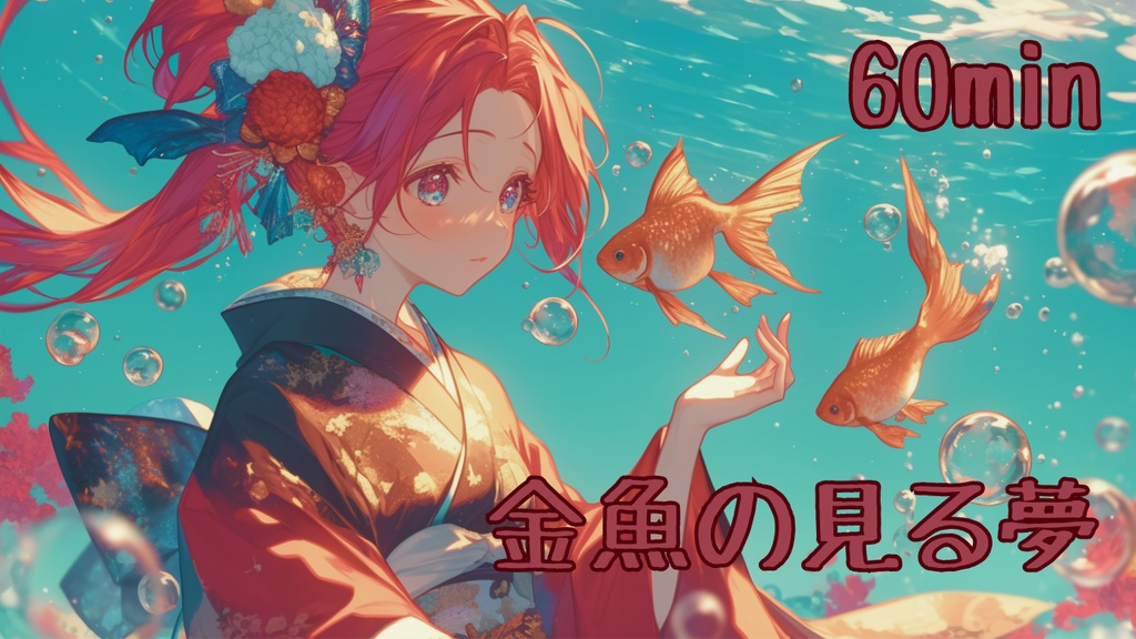 【フリーBGM/1時間耐久】金魚の見る夢【作業用/配信用/勉強用/リラックス/和風】