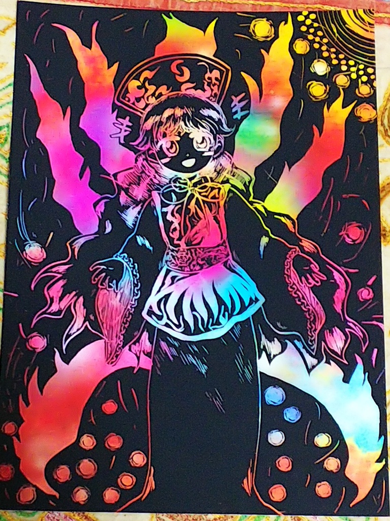 スクラッチアート　純狐