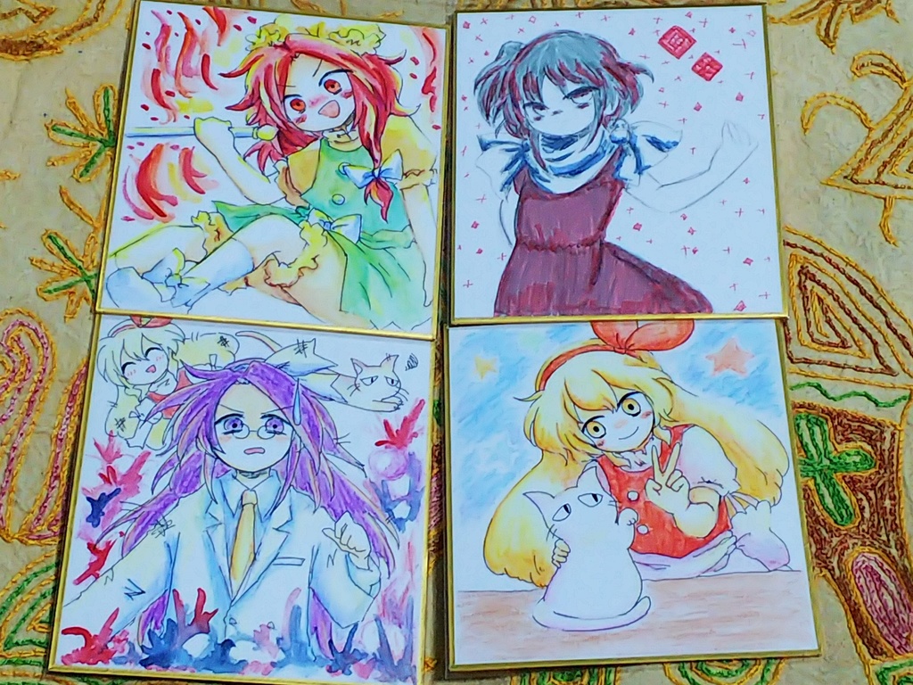 東方旧作の色紙