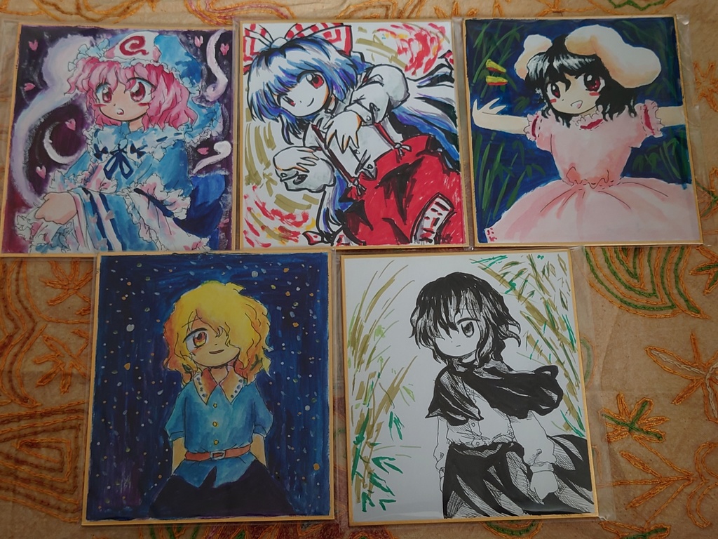 東方、秘封 色紙