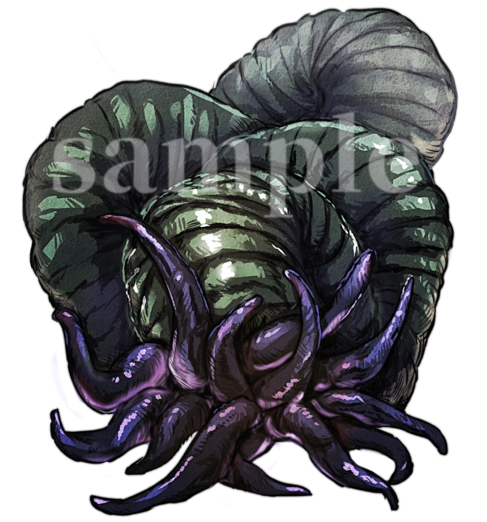【無料版ありフリー素材】クトゥルフ神話生物素材「クトーニアン」