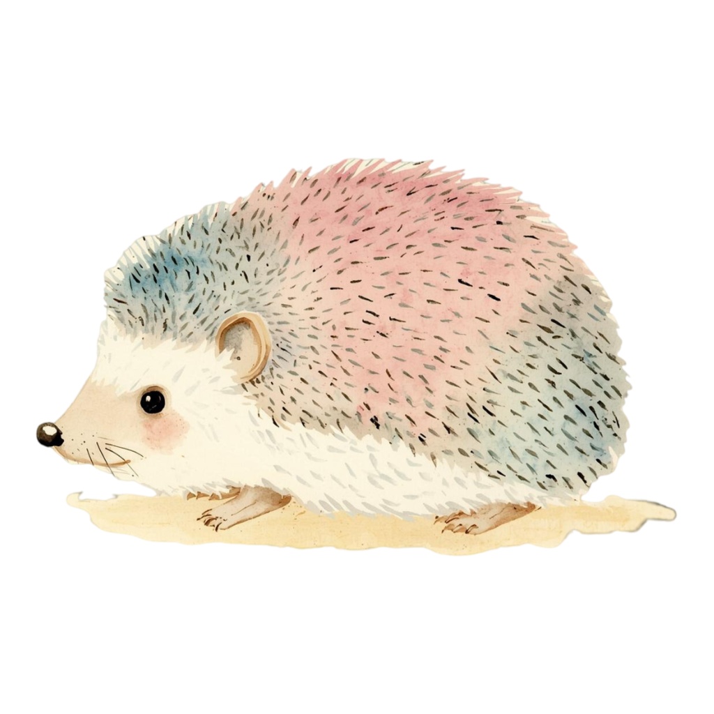 水彩画風の動物クリップアート