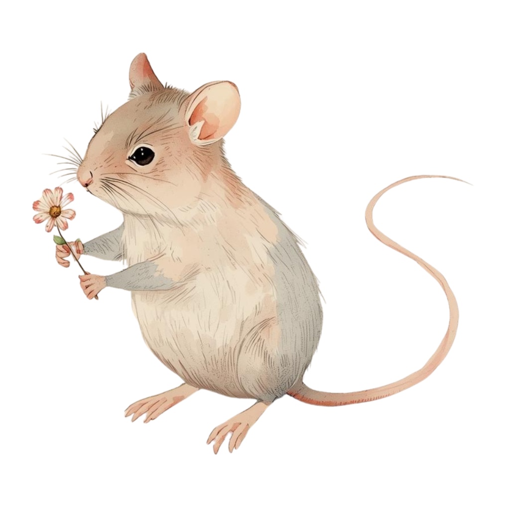 水彩画風の動物クリップアート