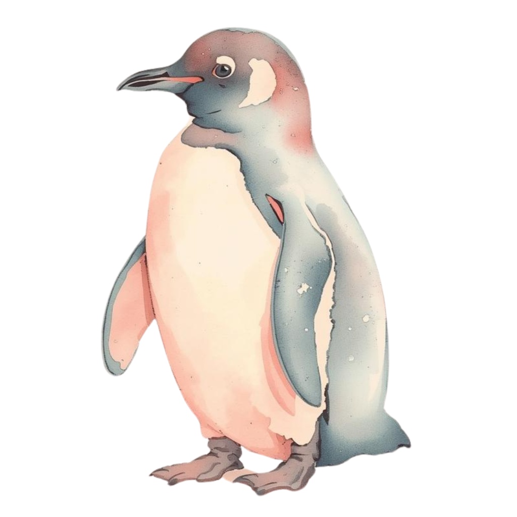 水彩画風の動物クリップアート