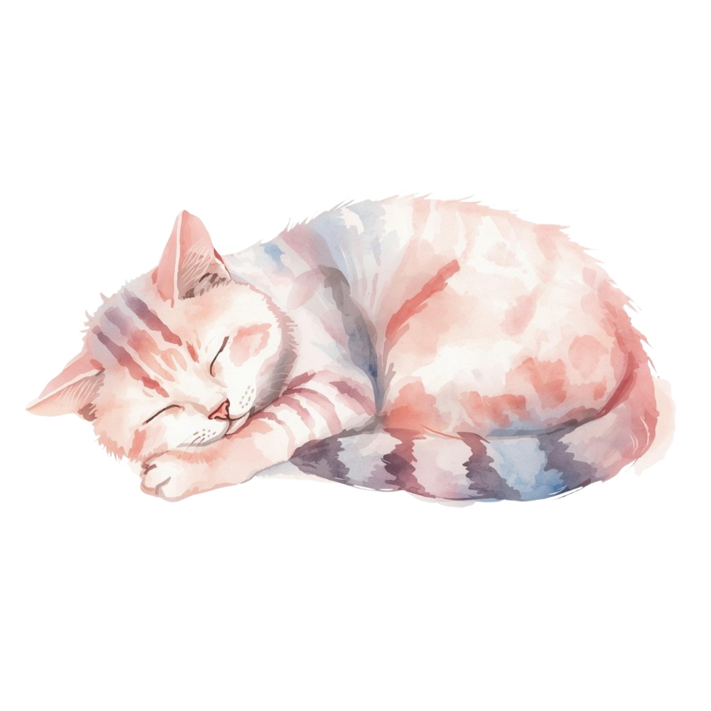 水彩画風の動物クリップアート