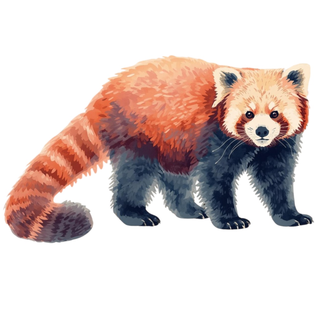 水彩画風の動物クリップアート