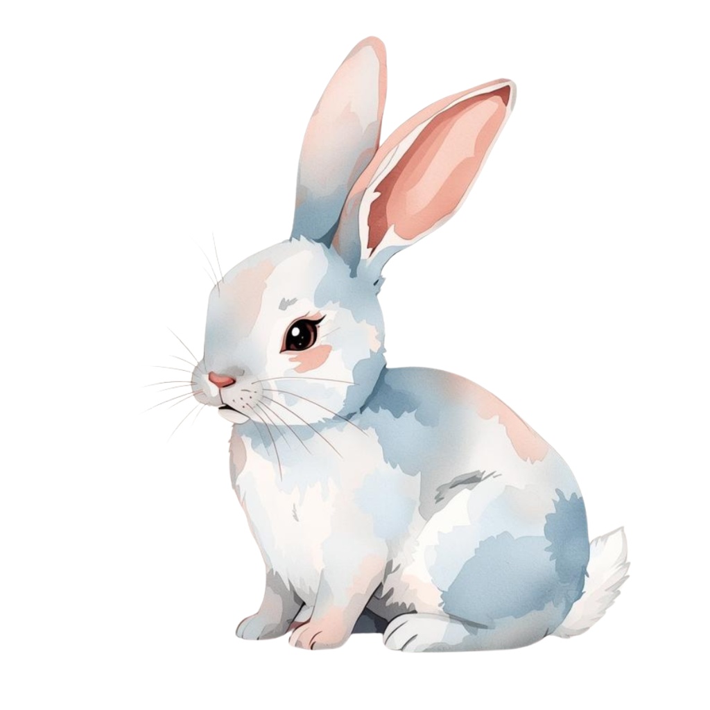 水彩画風の動物クリップアート