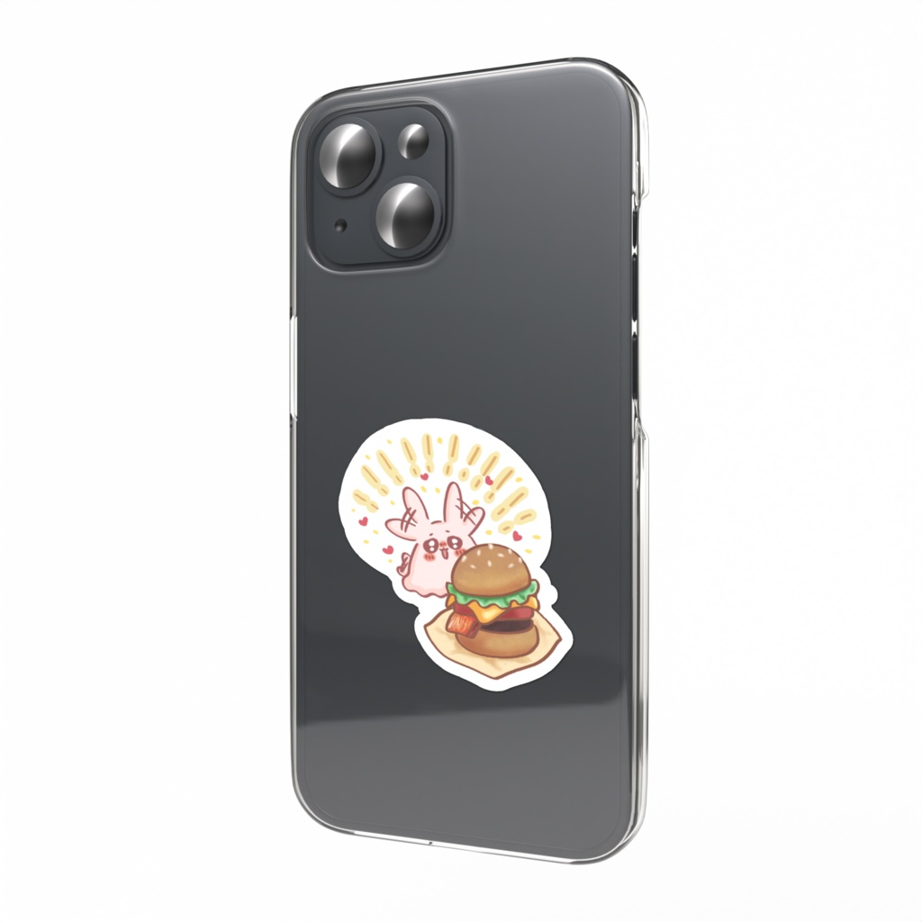 ハンバーガー大喜びウミウサ明ちゃんステッカー