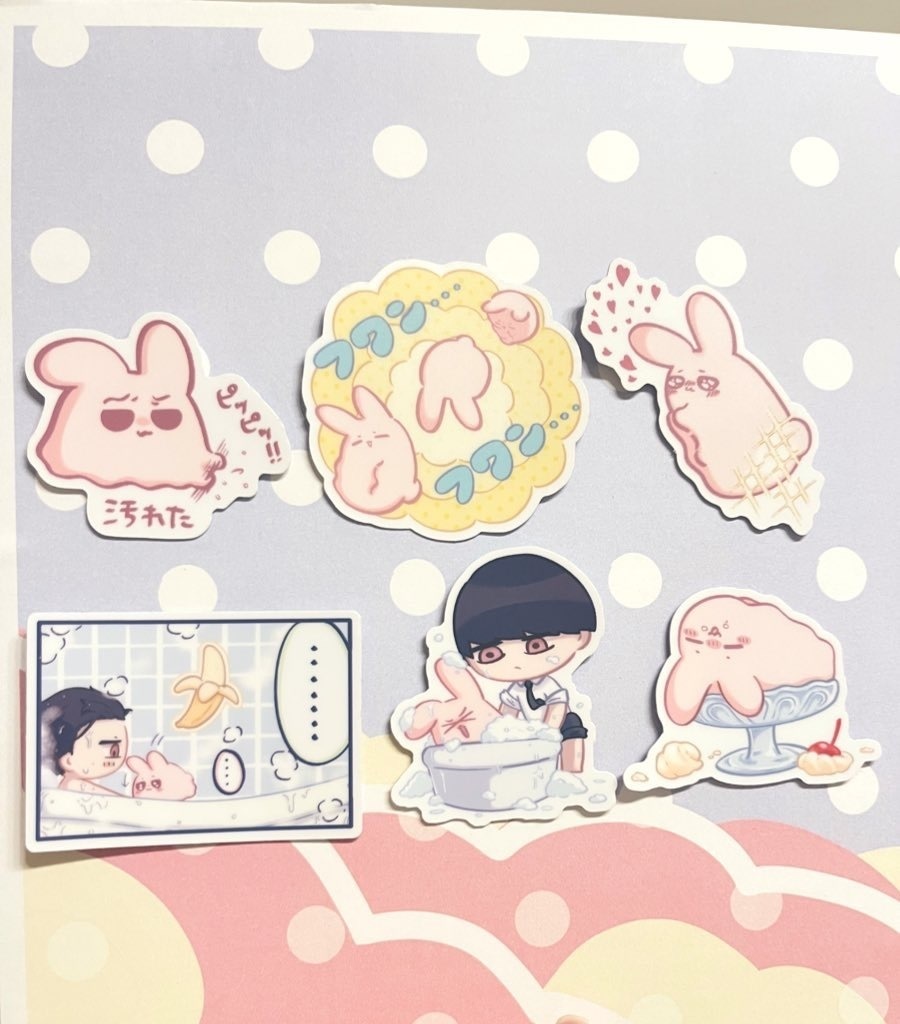 ウミウサ明ちゃんシリーズダイカットシールセット