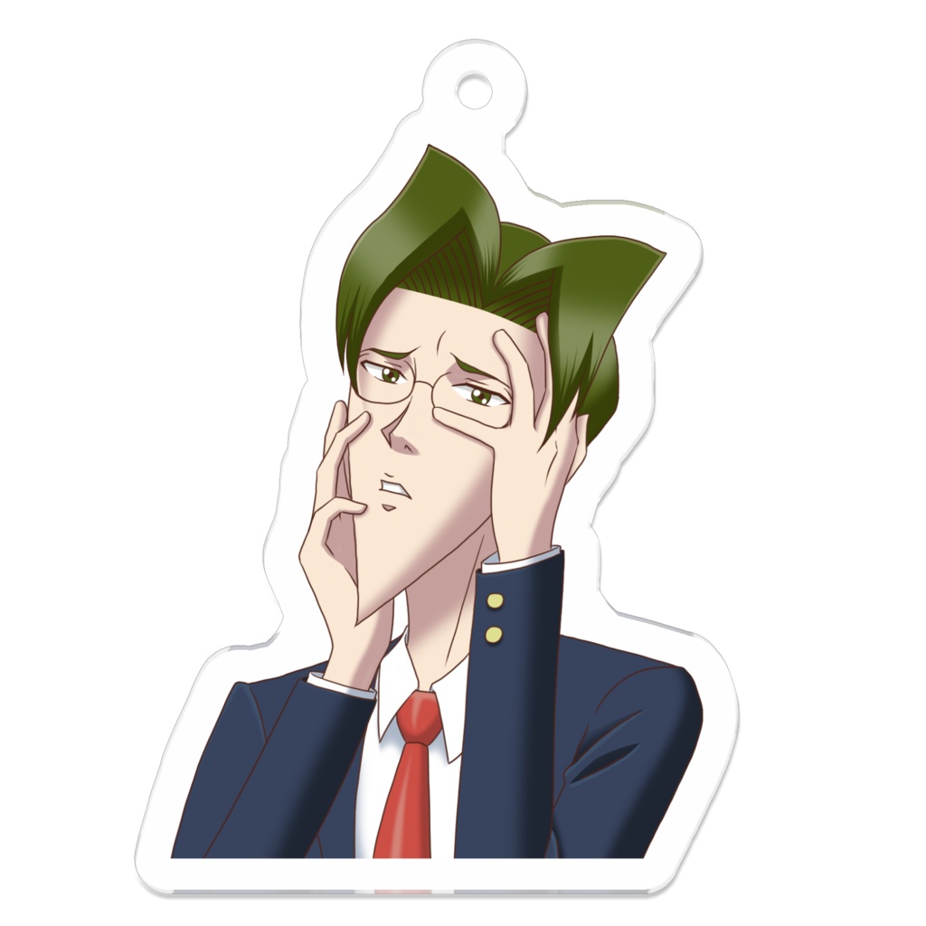 悩める鏡アクリルキーホルダー