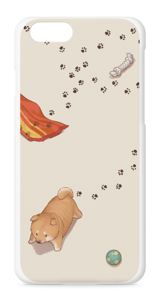 子柴犬のとことこiPhoneケース
