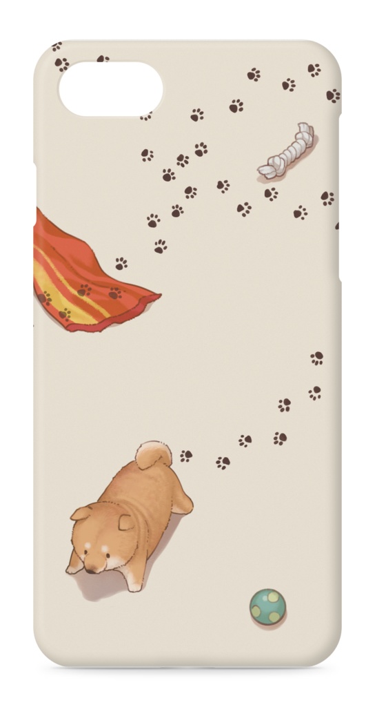 子柴犬のとことこiPhoneケース