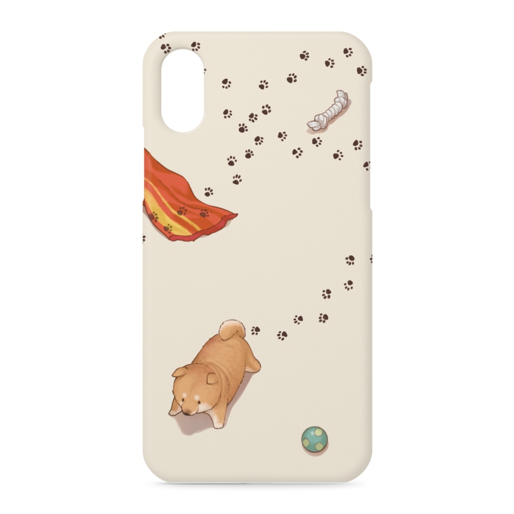 子柴犬のとことこiPhoneケース