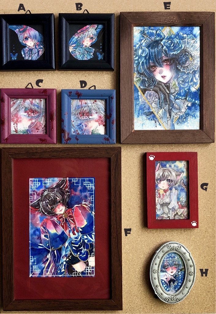 ミニ原画 葉書サイズ原画 少年シンドローム Booth