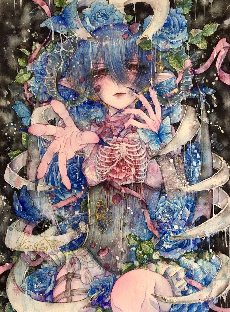 原画「ボクの蜜に捕らわれて」