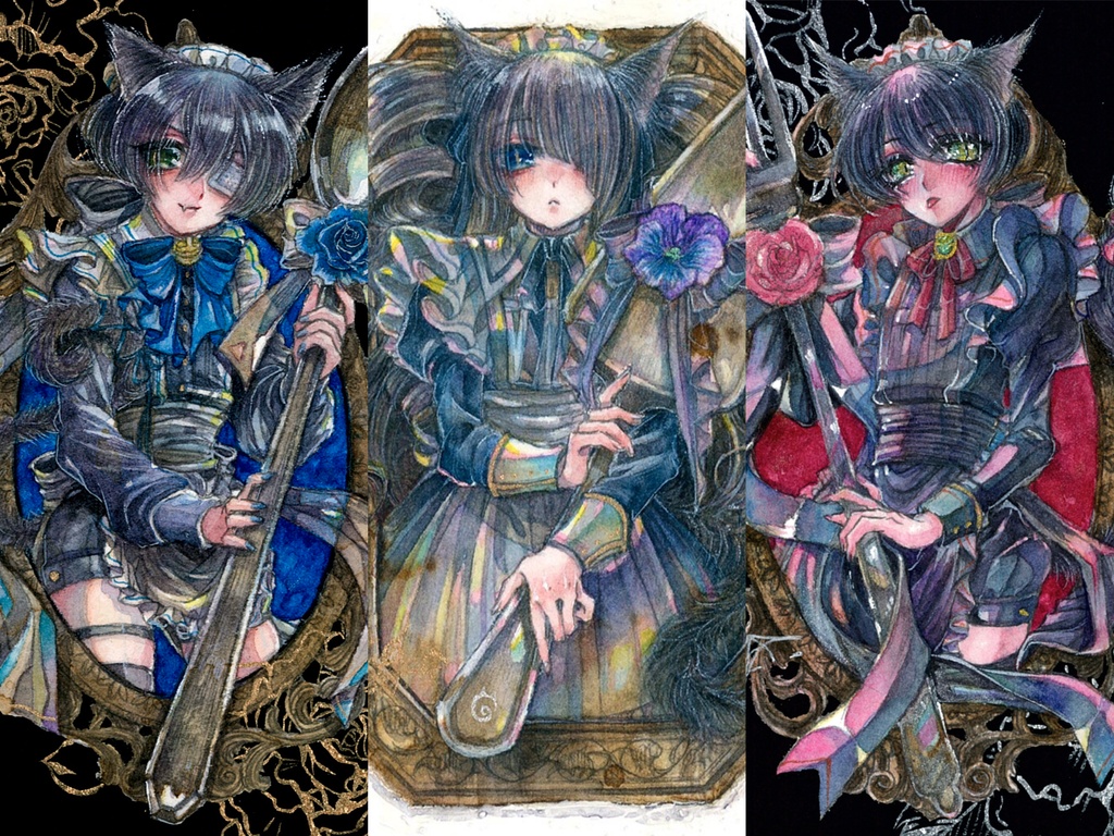カトラリーメイド原画3種