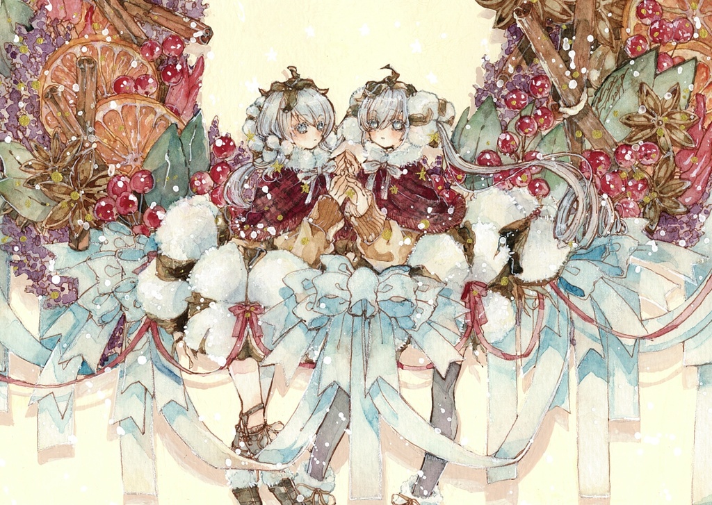 ｢ぬくもりを束ねて｣透明水彩原画