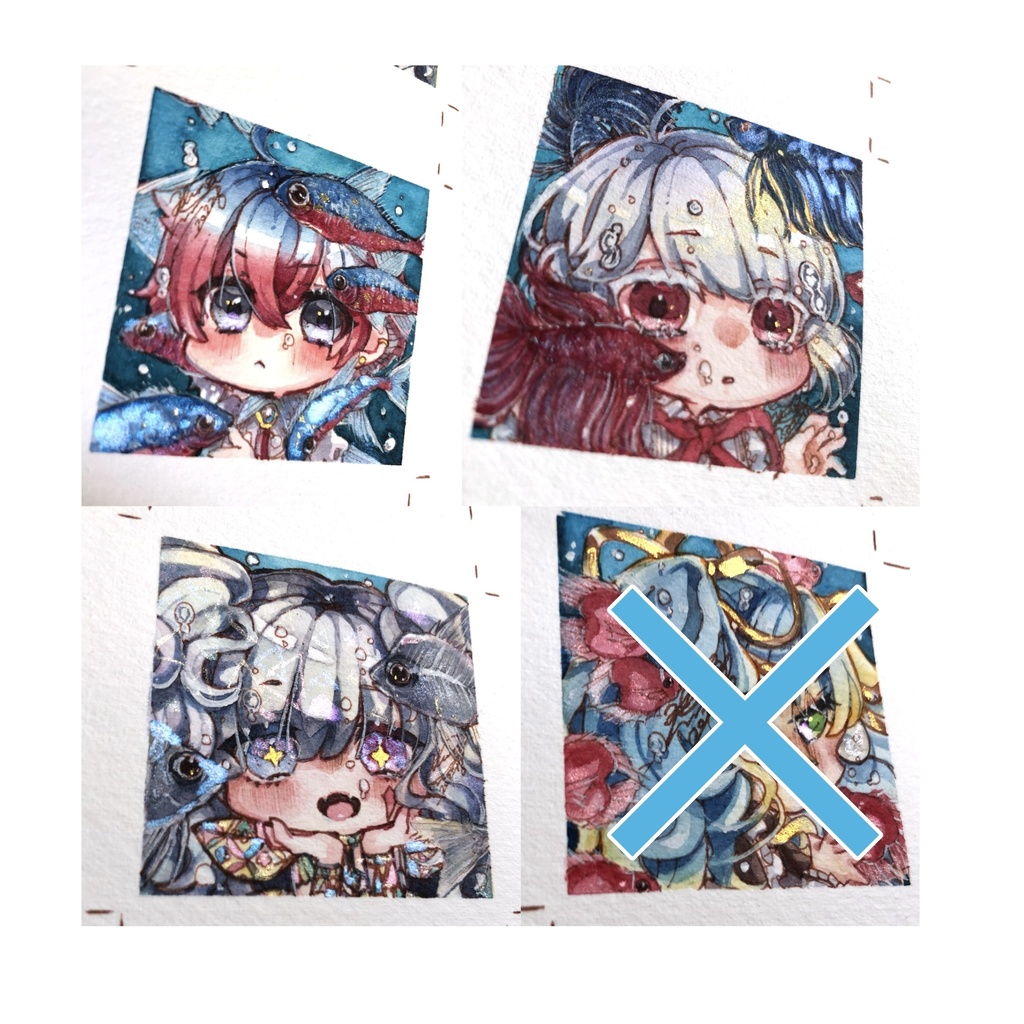 ミニ原画(観賞魚たち)