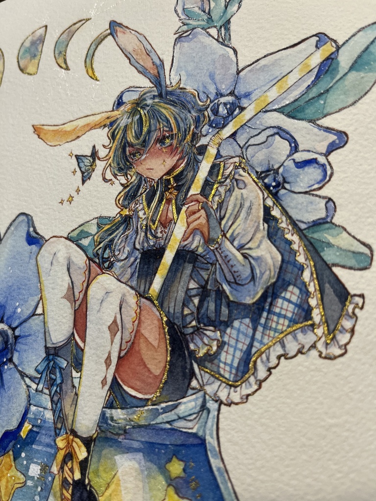 616＊水仙 水彩画 絵画 原画 透明水彩画