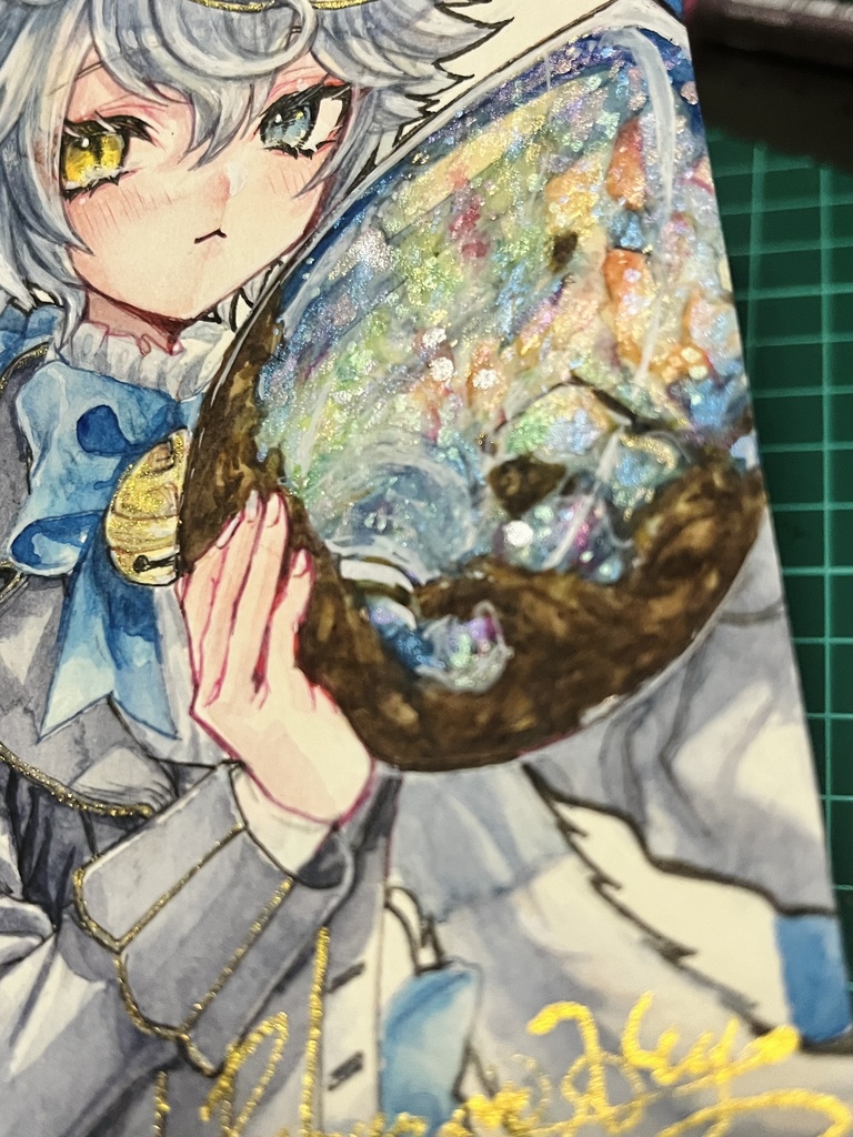 宝石モチーフ💎フレームレス・ミニ原画4点