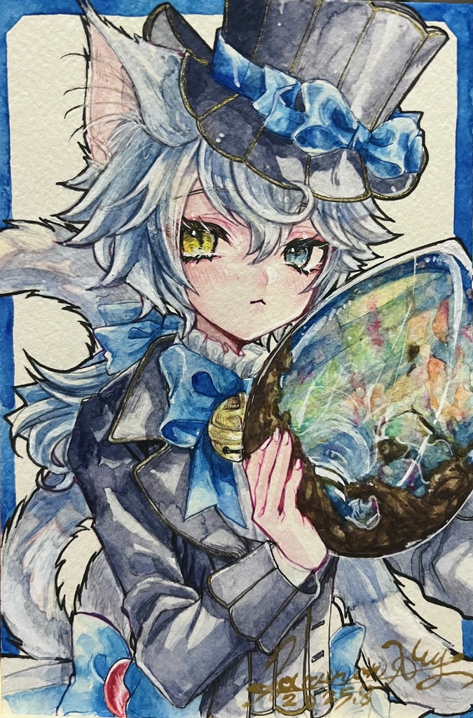 宝石モチーフ💎フレームレス・ミニ原画4点