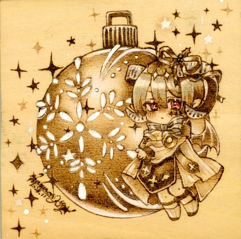 【ウッドバーニング原画】スノーオーナメント