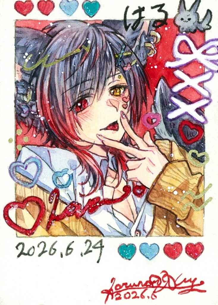 ATC原画「ハル」チェキ風